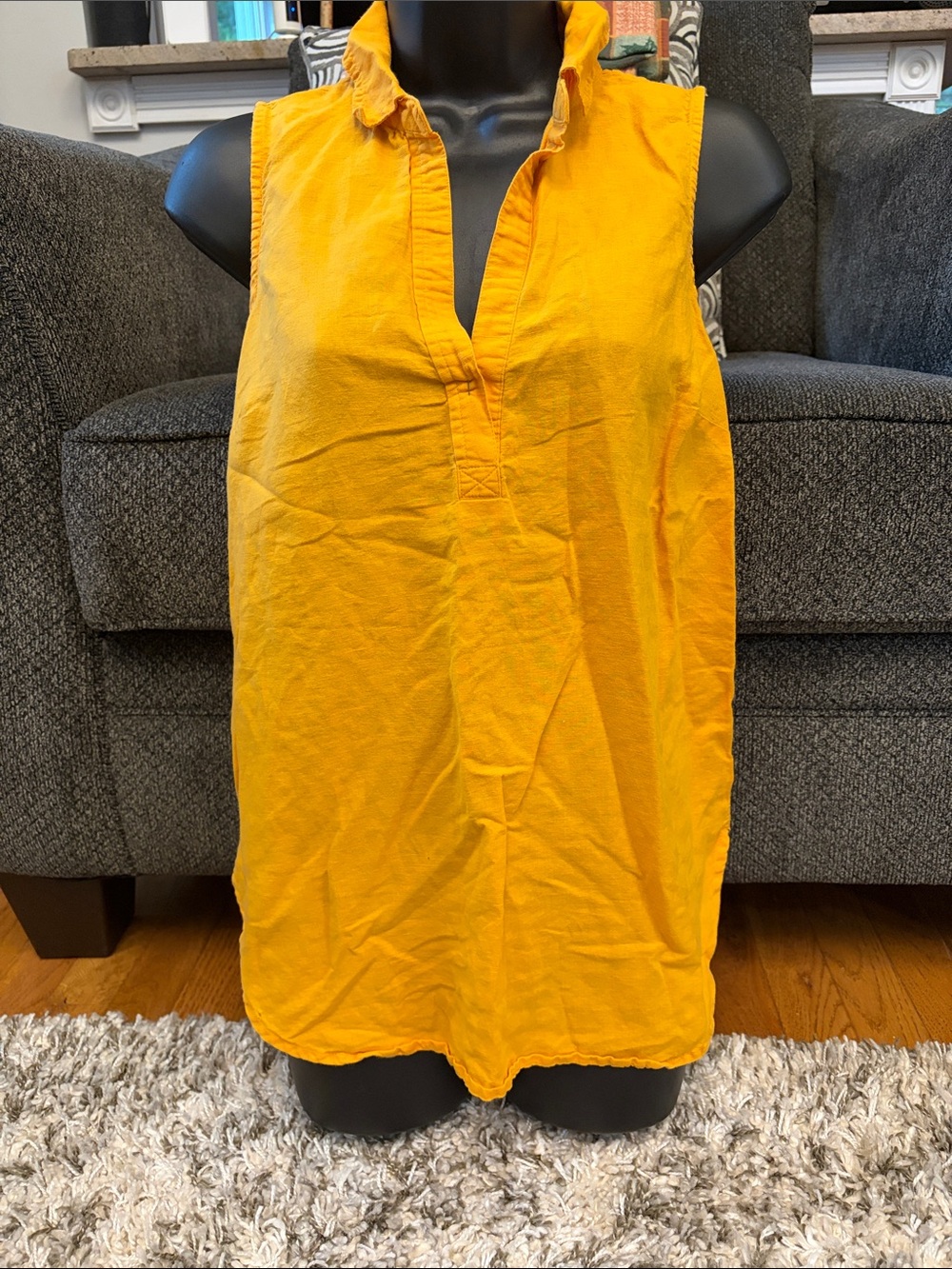 J.Crew Sleeveless V-Neck Yellow Women's Top size Small